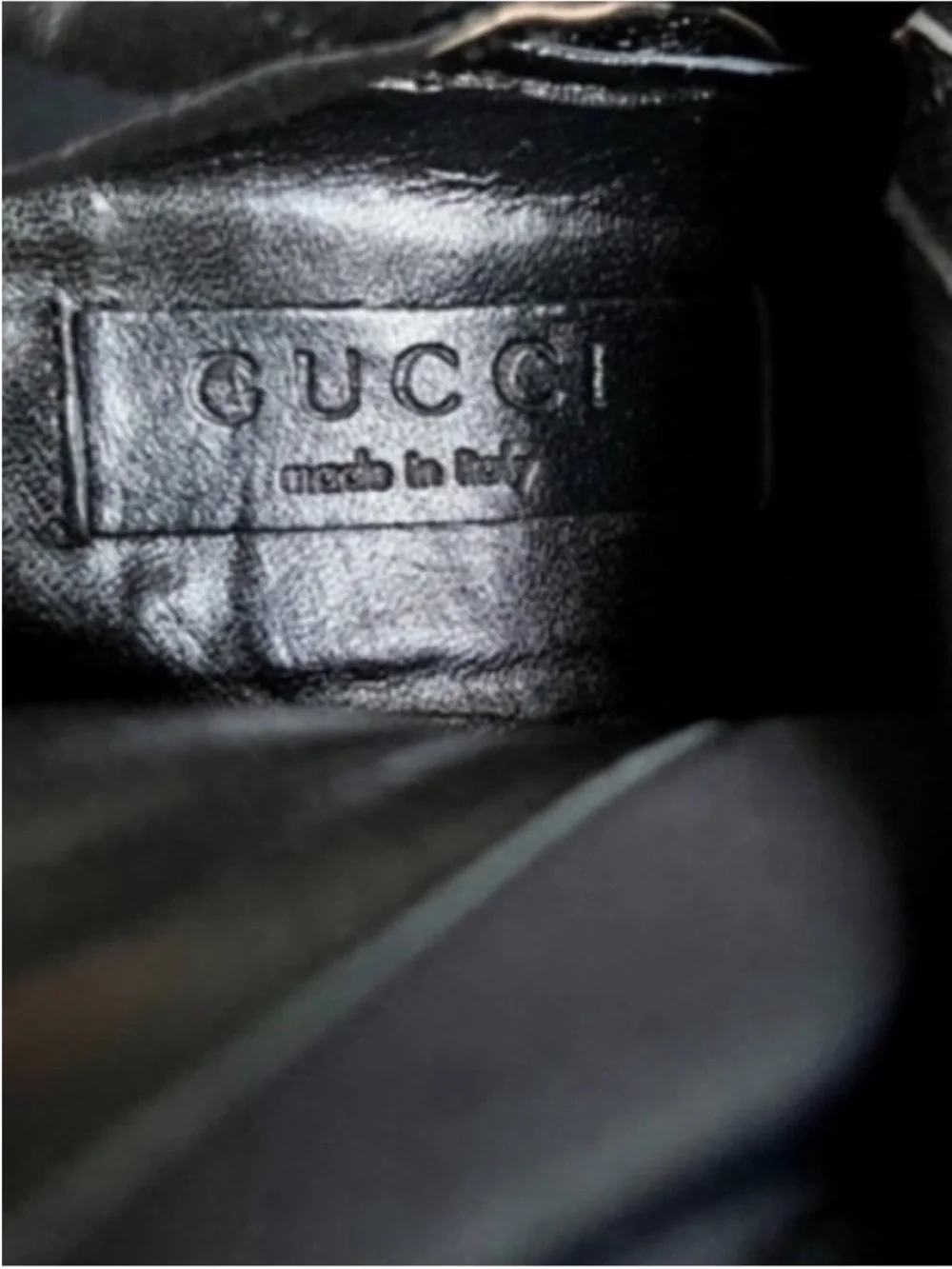 GUCCI Tom Ford Era Black Leather Studded Platform OTK Runway Boot Y2K Fall 2003
